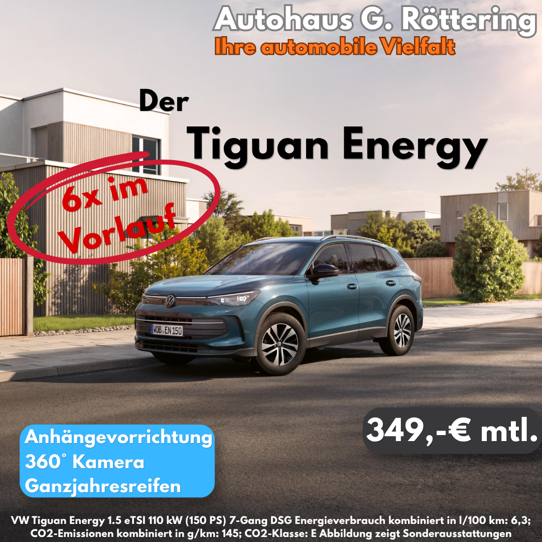 VW Tiguan Energy Leasingangebot Neuwagen